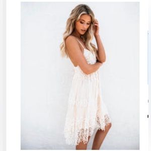 Vici Once Upon A Dream Crochet Engagement or Bridal Shower Dress Small NWOT